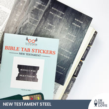 Load image into Gallery viewer, Bible Tab Stickers Old &amp; New testament Set - Steel
