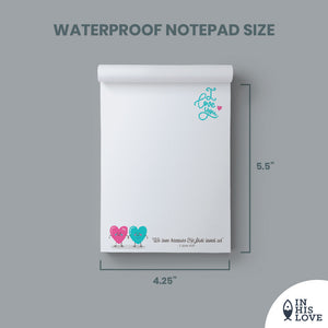 "I Love You" Waterproof Notepad
