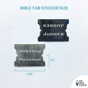 Bible Tab Stickers Old & New testament Set - Steel
