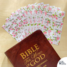 Load image into Gallery viewer, Bible Tab Stickers Old &amp; New testament Set - Floral
