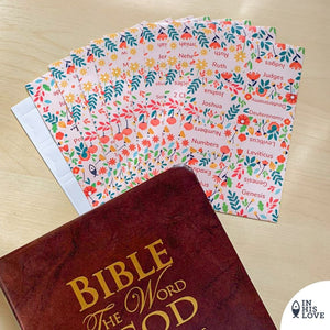 In His Love Bible Tab Stickers Old & New testament Set - HAPPY GARDEN