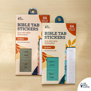 In His Love Bible Tab Stickers Old & New testament Set - SPRING