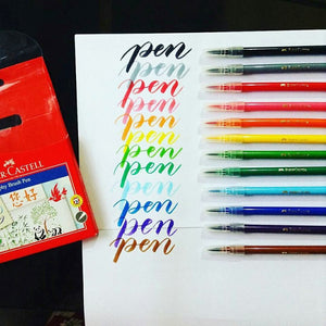 Faber-Castell Calligraphy Brush Pen 12 Colors